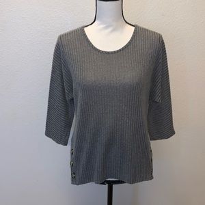 PerSeption Concept grey side button detail sweater